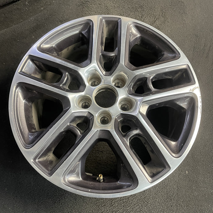 17" COMPASS 17 , , 17x7, , polished face with pockets Original OEM Wheel Rim - Side Profile