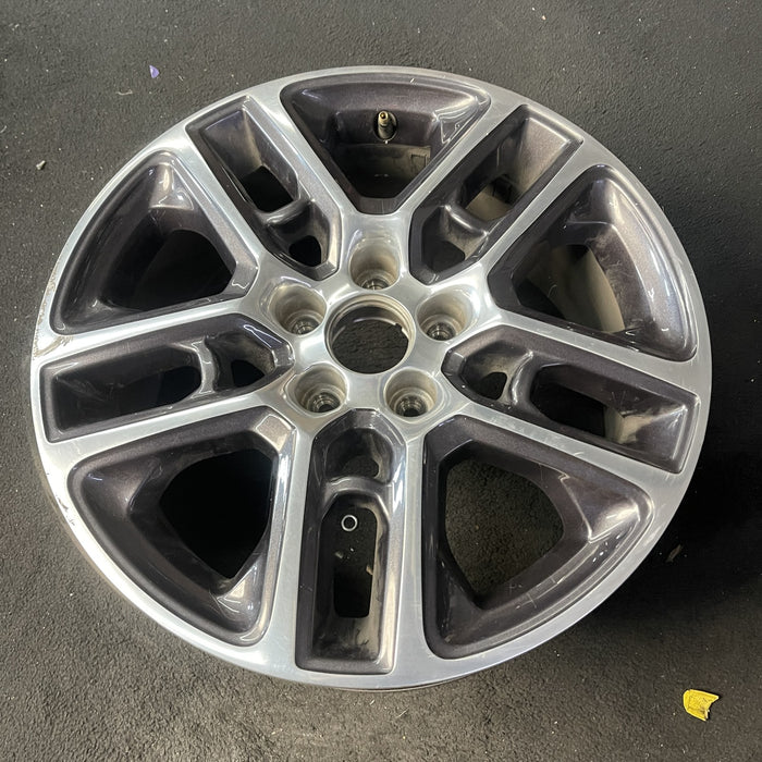 17" COMPASS 17 , , 17x7, , polished face with pockets Original OEM Wheel Rim - Close-Up Detail