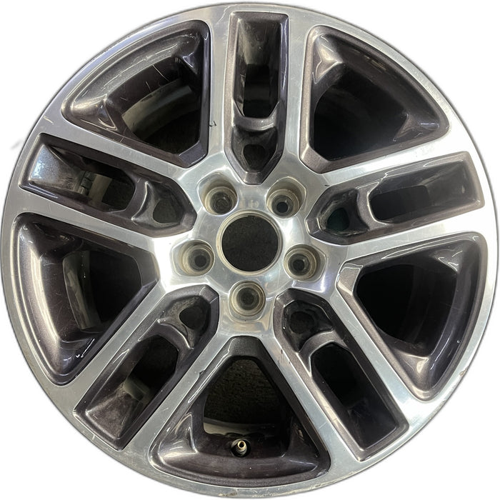 17" COMPASS 17 , , 17x7, , polished face with pockets Original OEM Wheel Rim - Front View