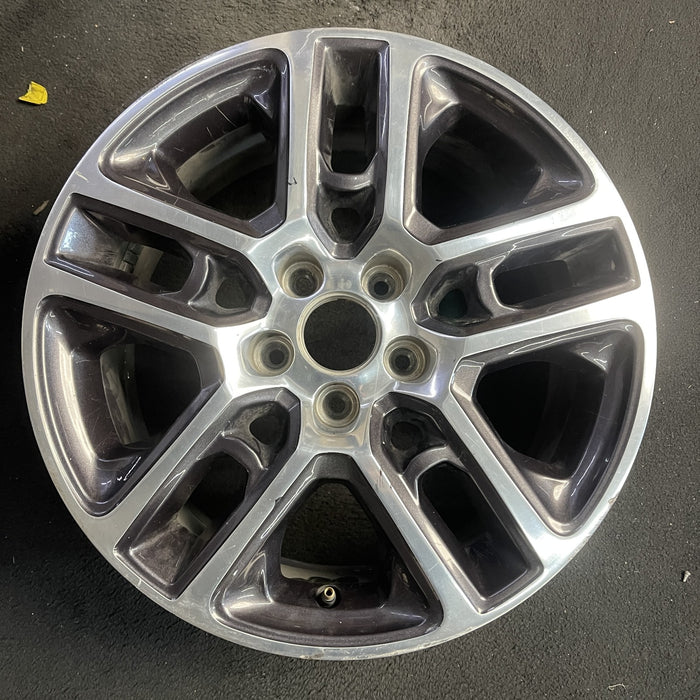 17" COMPASS 17 , , 17x7, , polished face with pockets Original OEM Wheel Rim - Angle View