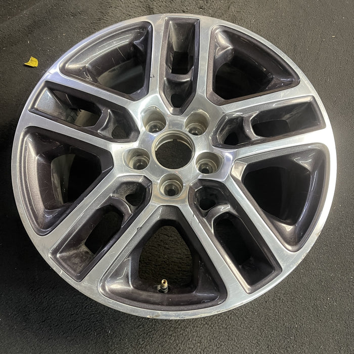 17" COMPASS 17 , , 17x7, , polished face with pockets Original OEM Wheel Rim - Side Profile