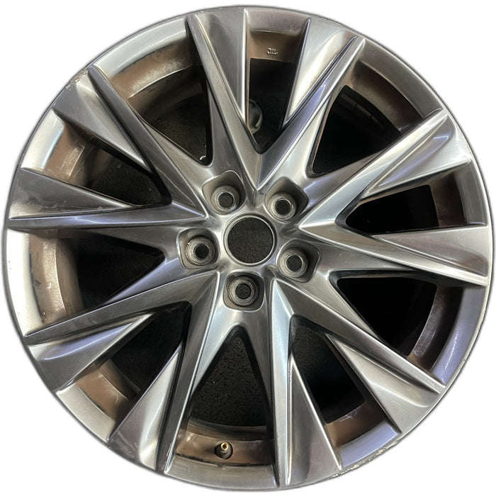 19" MAZDA CX-5 21 aluminum, 19x7, gloss black Original OEM Wheel Rim - Front View