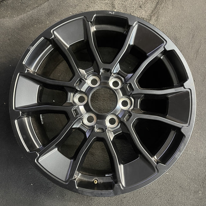 20" SEQUOIA 24-25 20x8.5, 6 Y spoke, black Original OEM Wheel Rim - Angle View