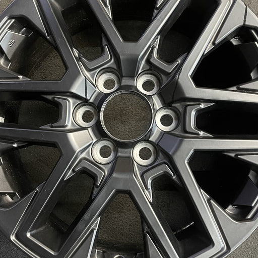 20" SEQUOIA 23-25 20x8 open spoke 6 spoke matte black Original OEM Wheel Rim - Angle View