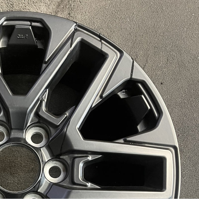 20" SEQUOIA 23-25 20x8 open spoke 6 spoke matte black Original OEM Wheel Rim - Close-Up Detail