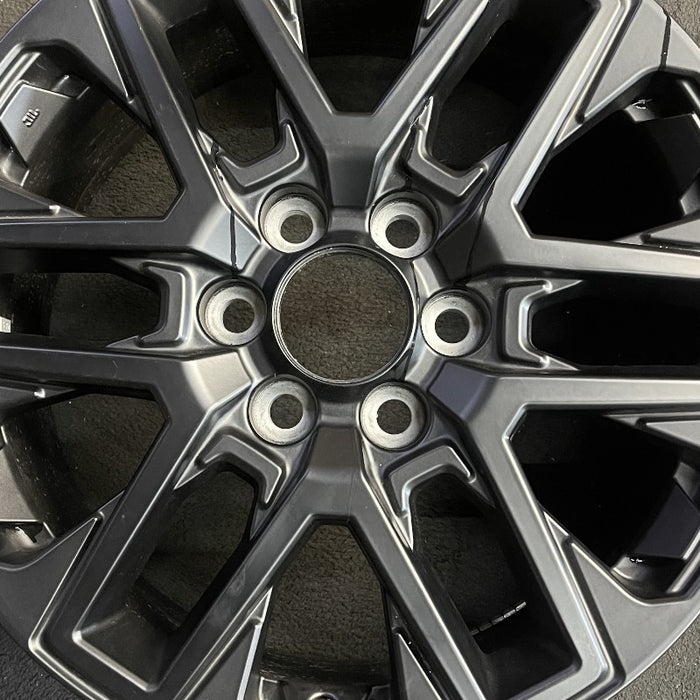 20" SEQUOIA 23-25 20x8 open spoke 6 spoke matte black Original OEM Wheel Rim - Angle View