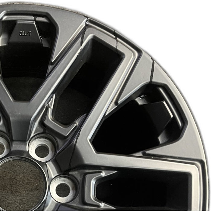 20" SEQUOIA 23-25 20x8 open spoke 6 spoke matte black Original OEM Wheel Rim - Side Profile