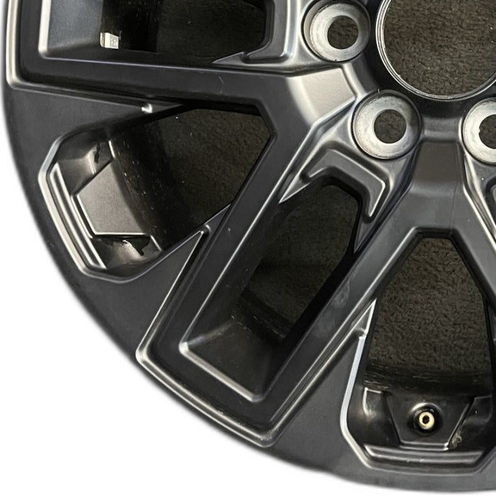 20" SEQUOIA 23-25 20x8 open spoke 6 spoke matte black Original OEM Wheel Rim - Back View