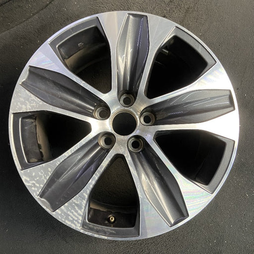 18" HIGHLANDER 20-21 18x8 alloy 5 spoke machined dark gray Original OEM Wheel - Front View