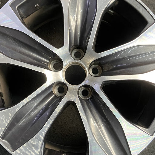 18" HIGHLANDER 20-21 18x8 alloy 5 spoke machined dark gray Original OEM Wheel - Angle View