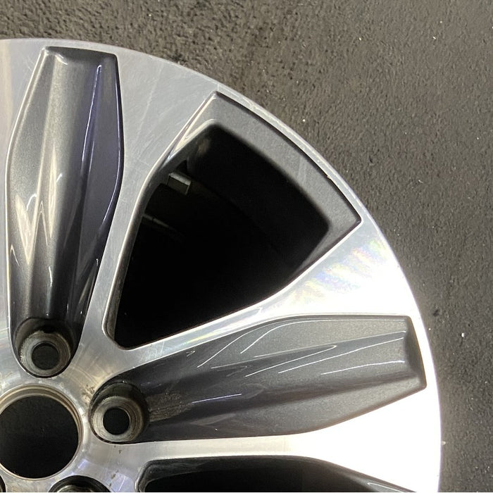 18" HIGHLANDER 20-21 18x8 alloy 5 spoke machined dark gray Original OEM Wheel - Close-Up Detail