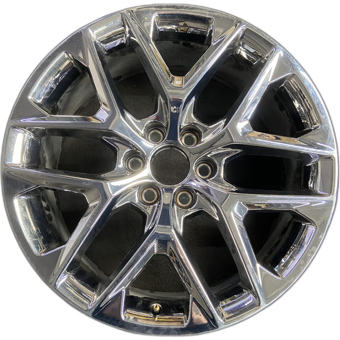 22" SIERRA 1500 PICKUP 22 22x9, 6 Y spoke, closed spoke, chrome, opt SSW - Front View
