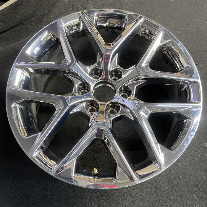 22" SIERRA 1500 PICKUP 22 22x9, 6 Y spoke, closed spoke, chrome, opt SSW - Side Profile