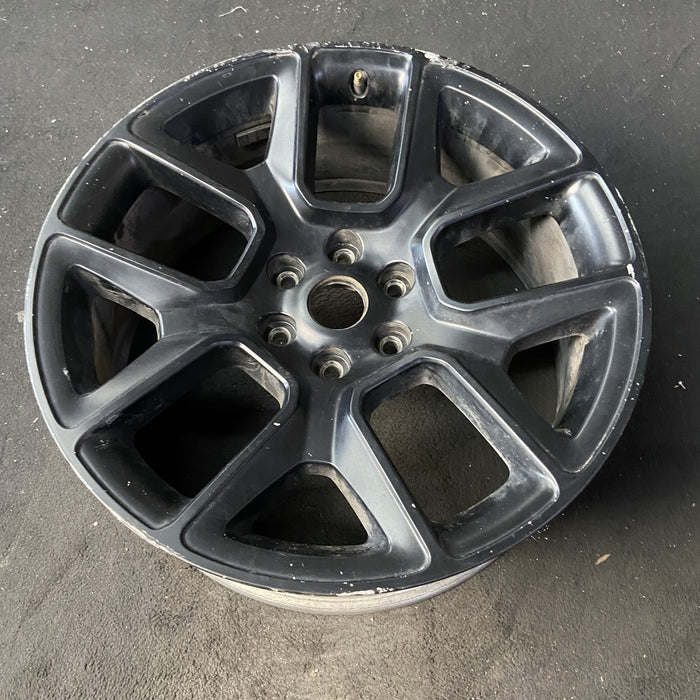 22" DODGE 1500 PICKUP 20 , 22x9, 5 spoke, opt WPH Original OEM Wheel Rim - Close-Up Detail