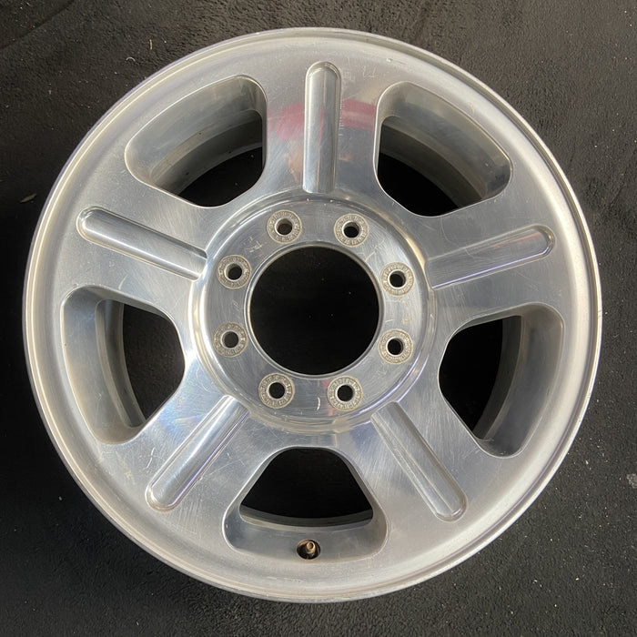 18" FORD F250SD PICKUP 05 18x8 , 5 spoke , aluminum Original OEM Wheel Rim - Angle View
