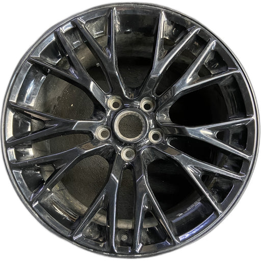 19" CORVETTE 15 front, 19x10, cast logo , black Original OEM Wheel Rim - Front View