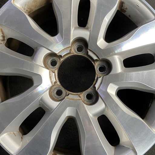 20" SEQUOIA 08-17 20x8 alloy 10 spoke silver inlay Original OEM Wheel Rim - Angle View