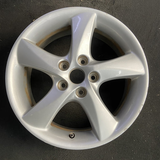 17" MAZDA 6 03-04 17x7 , 5 angled spokes Original OEM Wheel Rim - Angle View