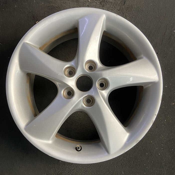 17" MAZDA 6 03-04 17x7 , 5 angled spokes Original OEM Wheel Rim - Angle View