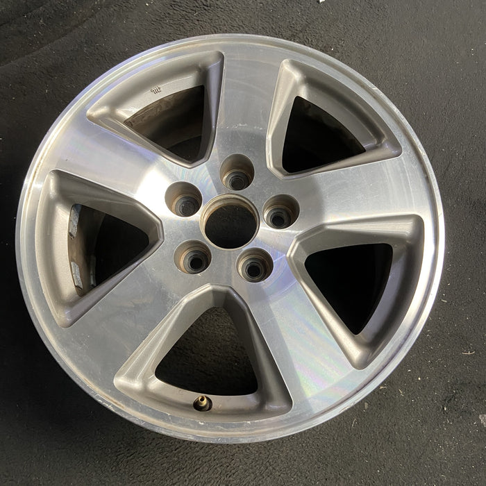 17" PILOT 09-11 17x7.5, alloy, 5 spoke Original OEM Wheel Rim - Side Profile