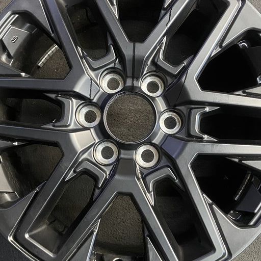 20" SEQUOIA 23-25 20x8 open spoke 6 spoke matte black Original OEM Wheel Rim - Angle View
