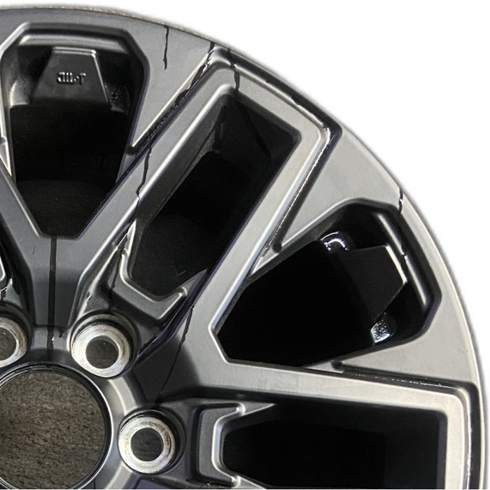 20" SEQUOIA 23-25 20x8 open spoke 6 spoke matte black Original OEM Wheel Rim - Side Profile