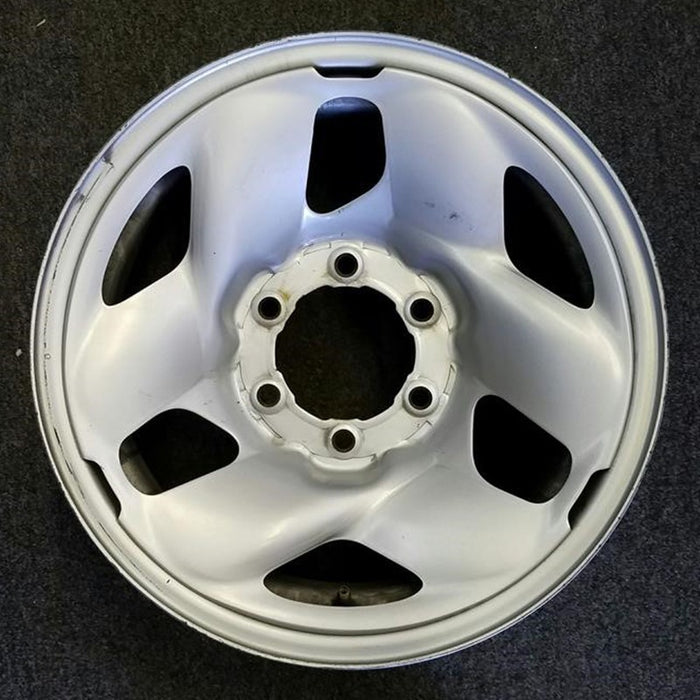 16" TACOMA 01-04 16x7 steel 6 spoke w/o chrome Original OEM Wheel Rim - Front View