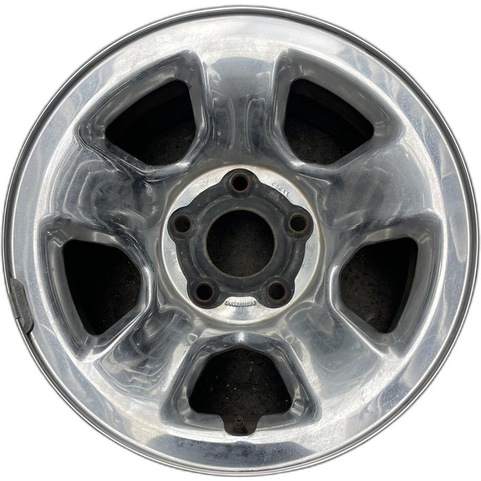 17" DODGE 1500 PICKUP 02-03 17x8, steel, , chrome clad Original OEM Wheel Rim - Front View