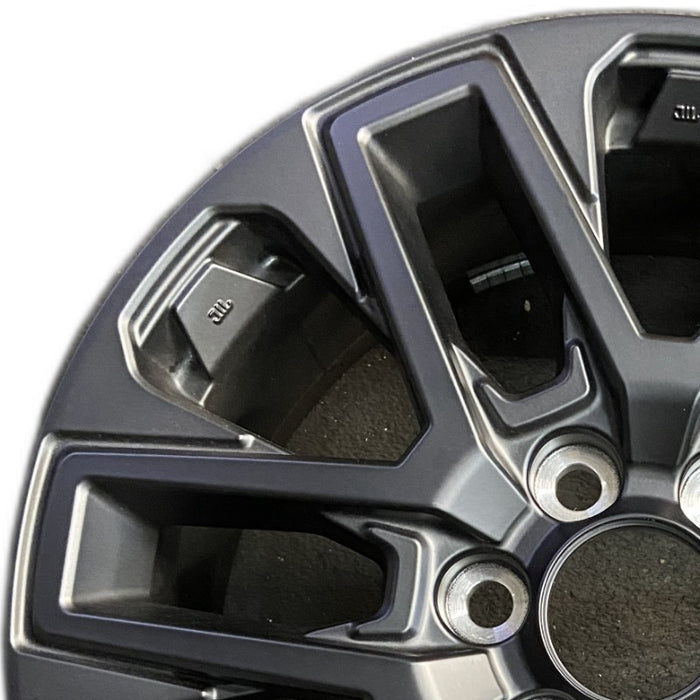 20" SEQUOIA 23-25 20x8 open spoke 6 spoke matte black Original OEM Wheel Rim - Angle View