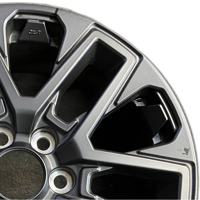 20" SEQUOIA 23-25 20x8 open spoke 6 spoke matte black Original OEM Wheel Rim - Side Profile