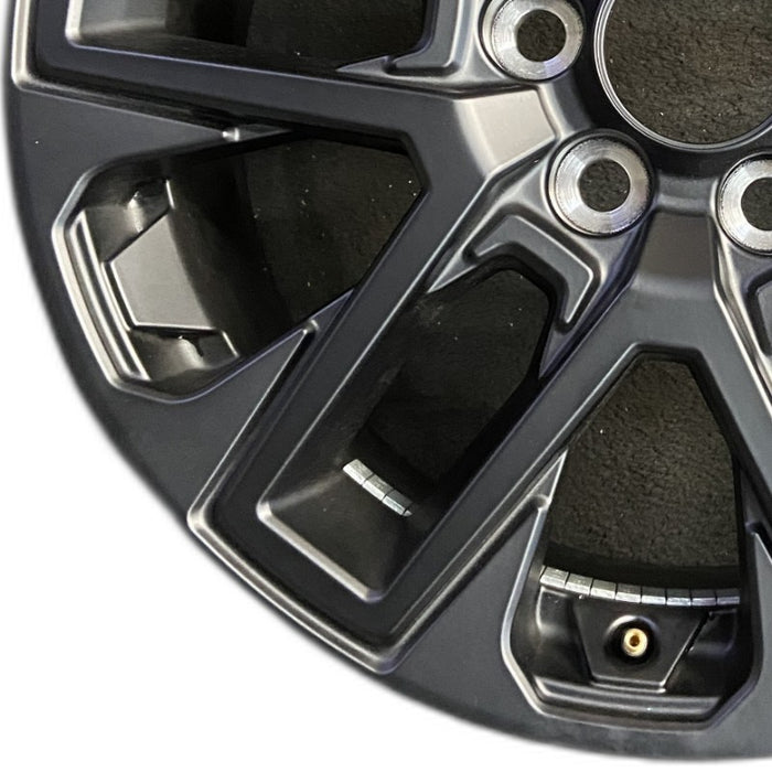 20" SEQUOIA 23-25 20x8 open spoke 6 spoke matte black Original OEM Wheel Rim - Back View