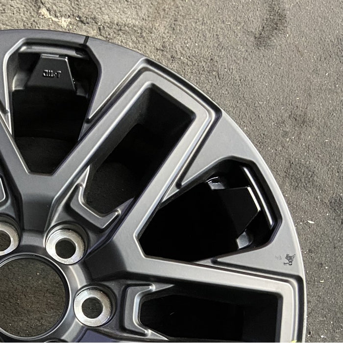 20" SEQUOIA 23-25 20x8 open spoke 6 spoke matte black Original OEM Wheel Rim - Close-Up Detail
