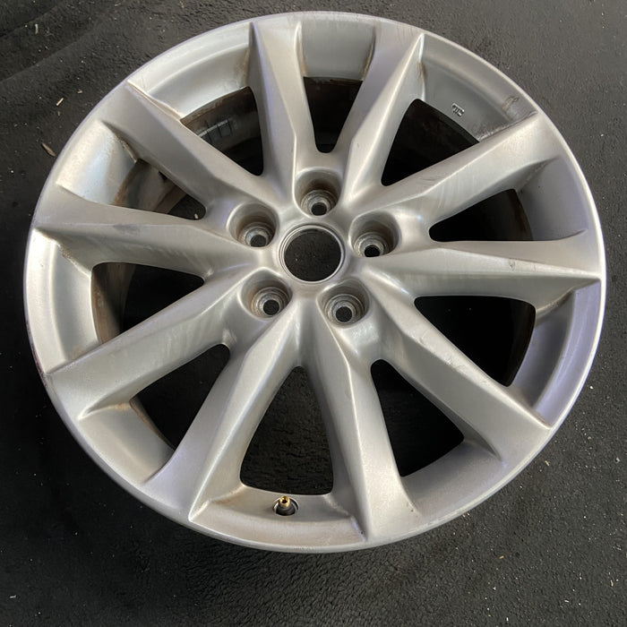 18" MAZDA 3 17-18 18x7 , bright silver Original OEM Wheel Rim - Side Profile