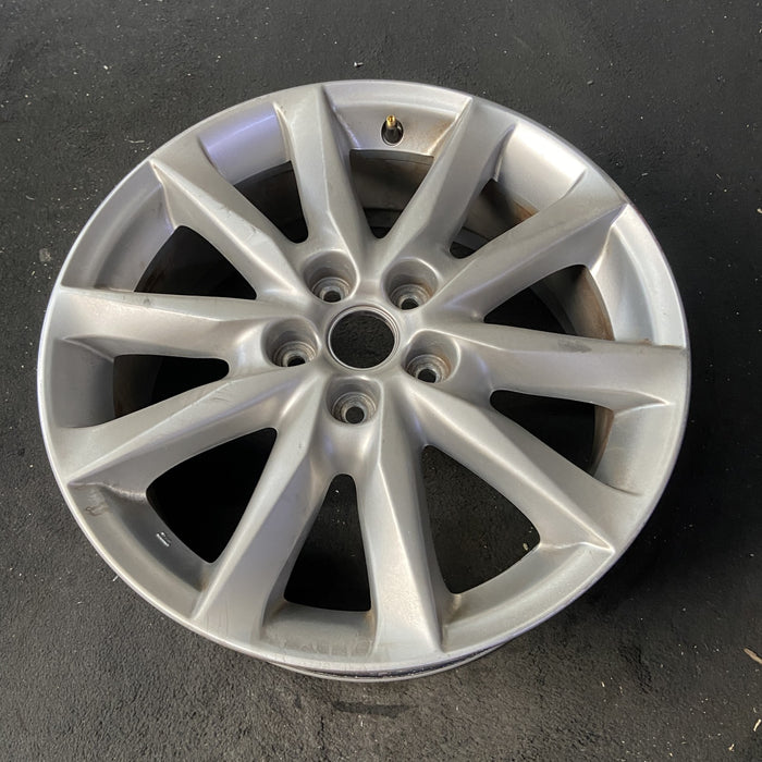 18" MAZDA 3 17-18 18x7 , bright silver Original OEM Wheel Rim - Close-Up Detail
