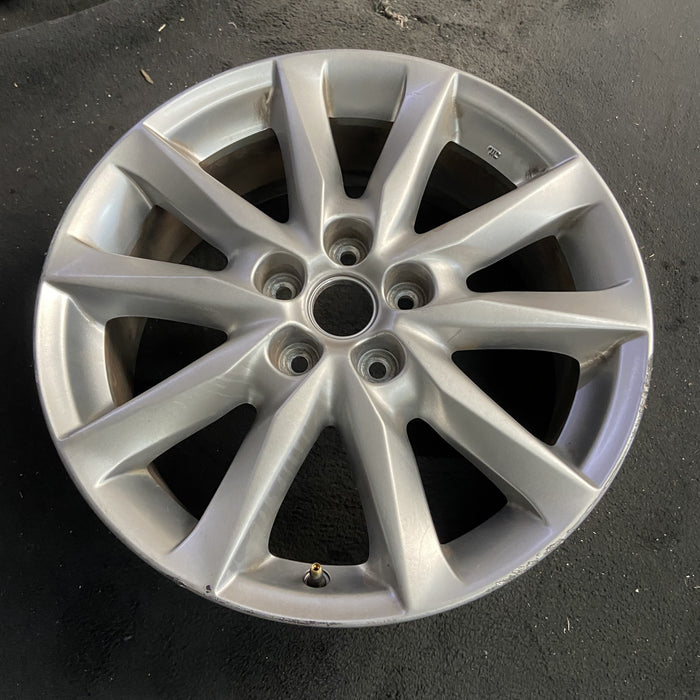 18" MAZDA 3 17-18 18x7 , bright silver Original OEM Wheel Rim - Side Profile