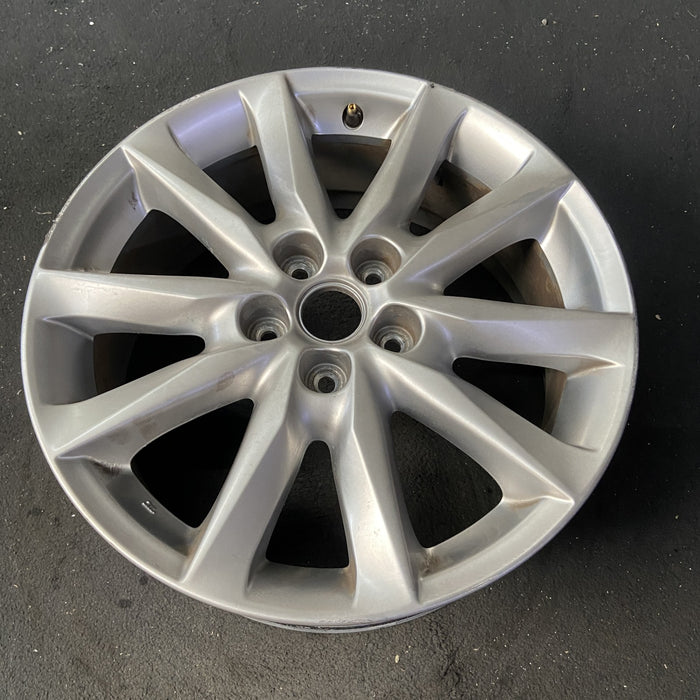 18" MAZDA 3 17-18 18x7 , bright silver Original OEM Wheel Rim - Close-Up Detail