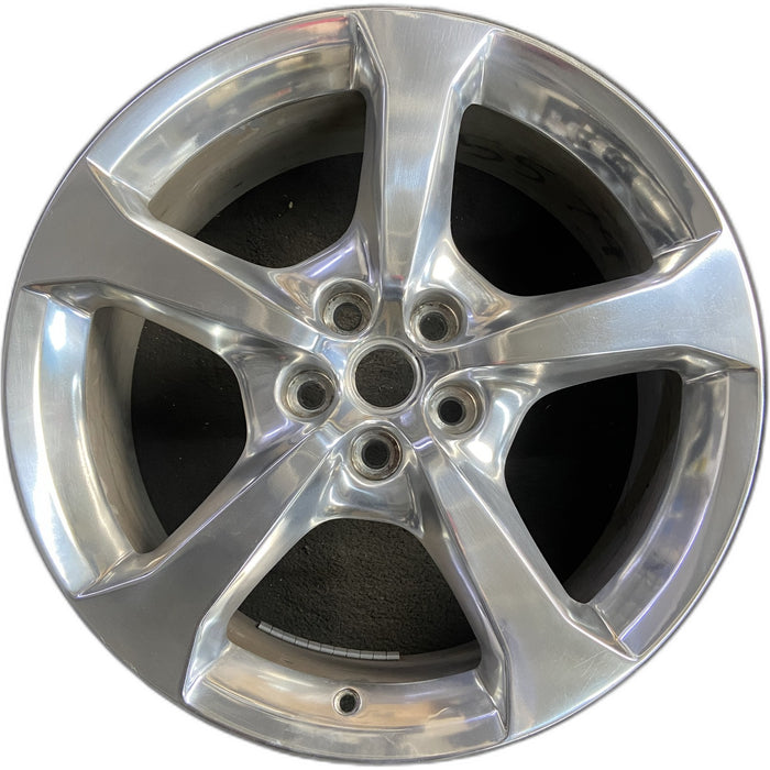 20" CAMARO 14 20x8 , , polished, opt RUY Original OEM Wheel Rim - Front View