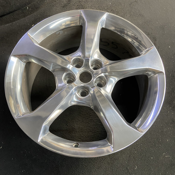 20" CAMARO 14 20x8 , , polished, opt RUY Original OEM Wheel Rim - Side Profile