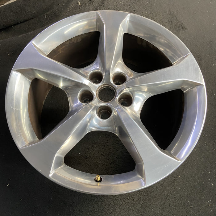 20" CAMARO 14 20x9 , , polished, opt RUY Original OEM Wheel Rim - Side Profile