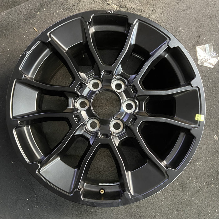 20" SEQUOIA 24-25 20x8.5, 6 Y spoke, black Original OEM Wheel Rim - Angle View