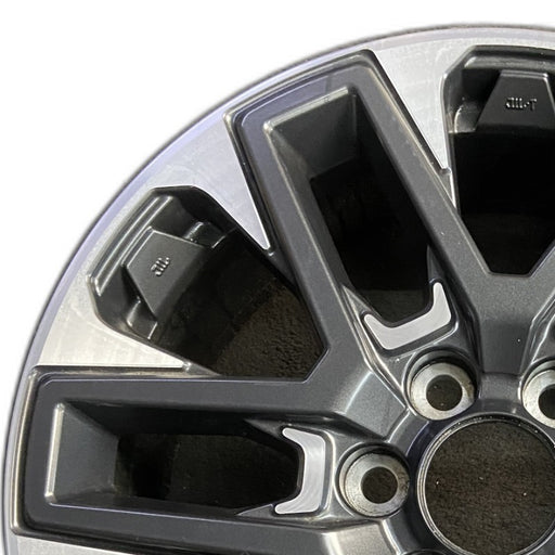 20" SEQUOIA 23-25 20x8 open spoke 6 spoke machined face with black pockets - Angle View