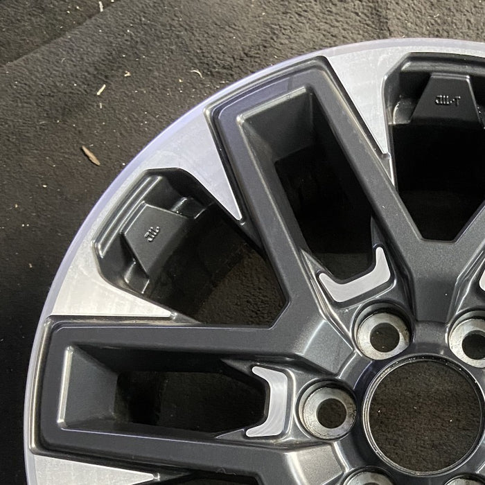 20" SEQUOIA 23-25 20x8 open spoke 6 spoke machined face with black pockets - Side Profile