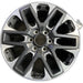 20" SEQUOIA 23-25 20x8 open spoke 6 spoke machined face with black pockets - Front View