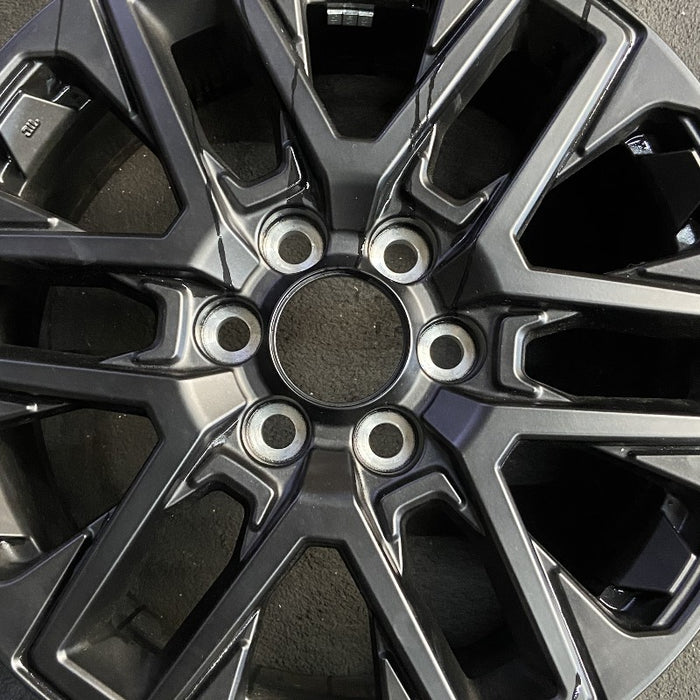 20" SEQUOIA 23-25 20x8 open spoke 6 spoke matte black Original OEM Wheel Rim - Angle View
