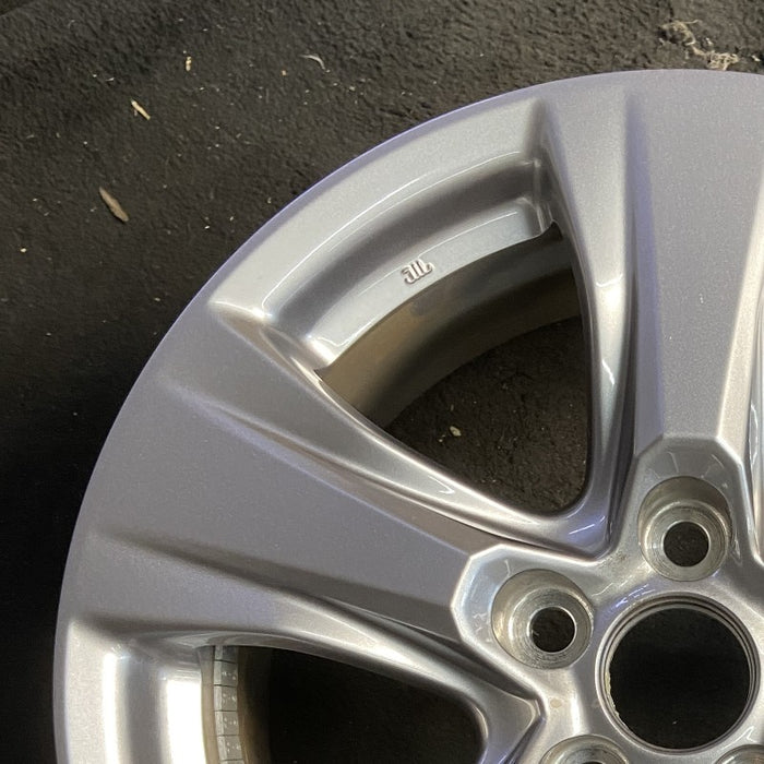 17" RAV4 19-25 17x7 alloy 5 spoke silver Original OEM Wheel Rim - Side Profile