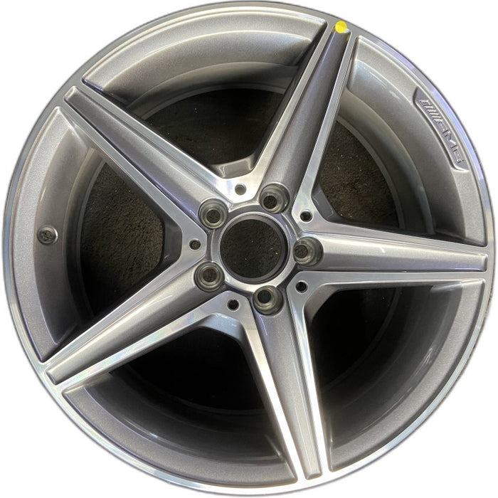 18" MERCEDES C-CLASS 15 205 Type; Sdn C400 5 spoke 18x7.5 gray accents Original - Front View