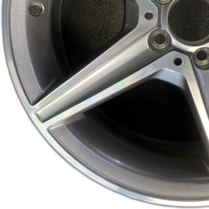 18" MERCEDES C-CLASS 15 205 Type; Sdn C400 5 spoke 18x7.5 gray accents Original - Back View