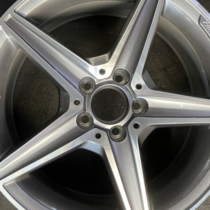 18" MERCEDES C-CLASS 15 205 Type; Sdn C400 5 spoke 18x7.5 gray accents Original - Angle View