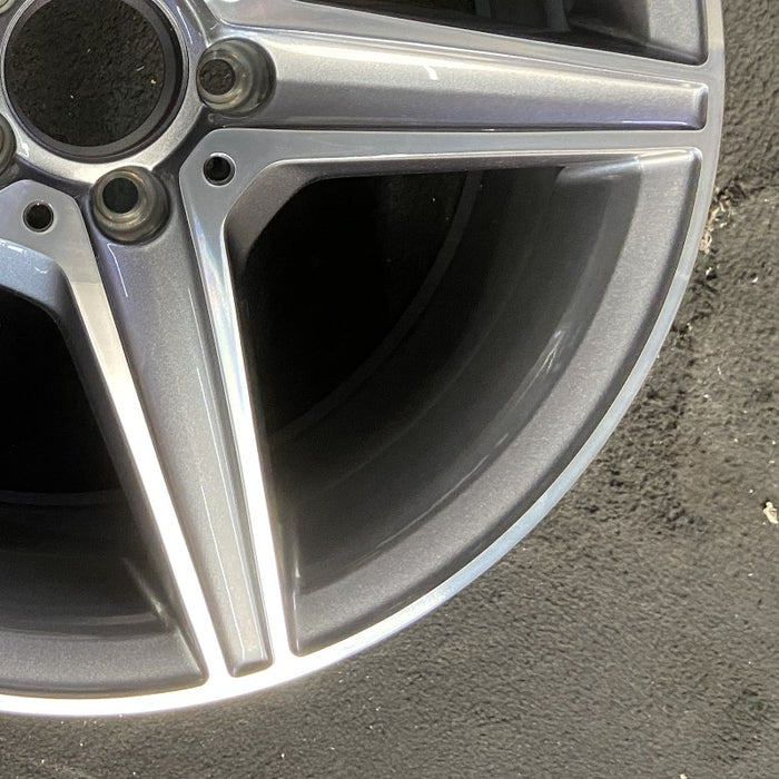 18" MERCEDES C-CLASS 15 205 Type; Sdn C400 5 spoke 18x7.5 gray accents Original - Back View