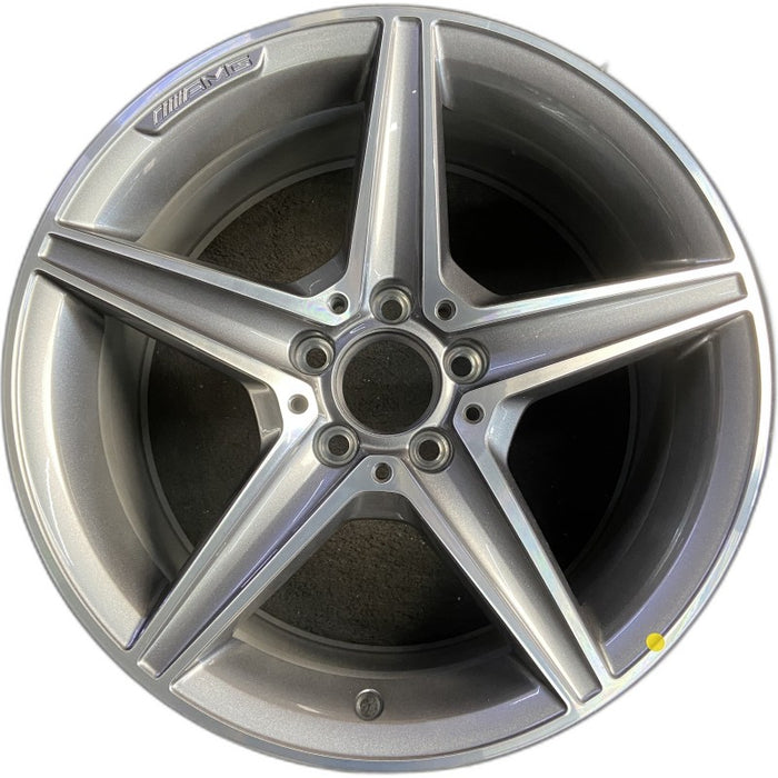 18" MERCEDES C-CLASS 15 205 Type; Sdn C400 5 spoke 18x8.5 gray accents Original - Front View